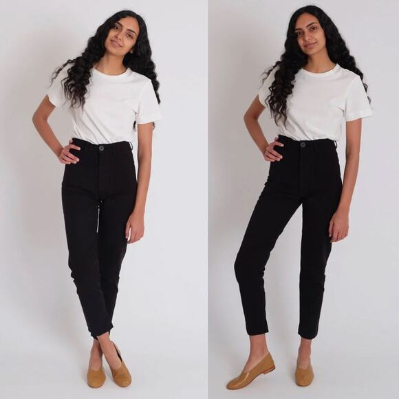 JESSE KAMM Ranger 100% Cotton Canvas Pants in Black Size 2 - Picture 5 of 15